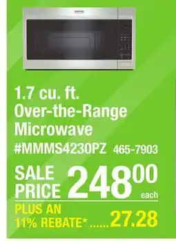 Menards 1.7 cu. ft. Over-the-Range Microwave offer
