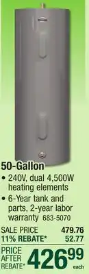 Menards 50-Gallon offer