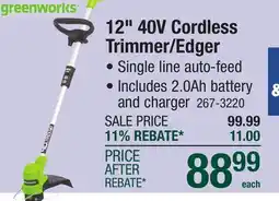 Menards 12 40V Cordless Trimmer/Edger offer