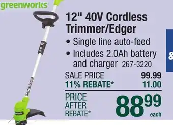 Menards 12 40V Cordless Trimmer/Edger offer