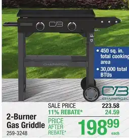 Menards 2-Burner Gas Griddle offer