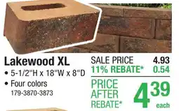 Menards Lakewood XL offer
