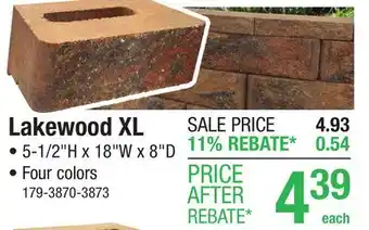Menards Lakewood XL offer