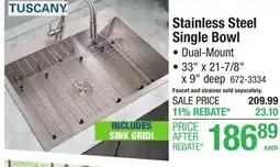 Menards Stainless Steel Single Bowl offer