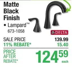 Menards Matte Black Finish offer