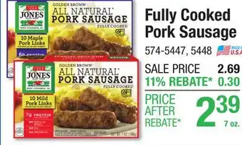 Menards Fully Cooked Pork Sausage offer