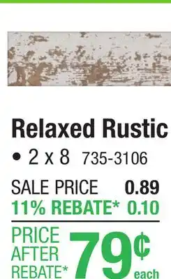 Menards Relaxed Rustic offer