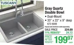 Menards Gray Quartz Double Bowl offer