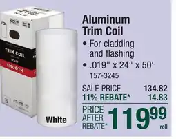 Menards Aluminum Trim Coil offer