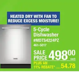 Menards 5-Cycle Dishwasher offer