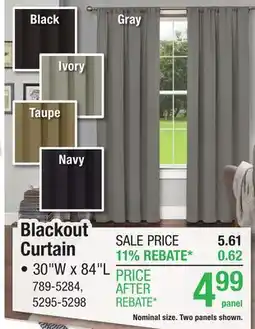 Menards Blackout Curtain offer