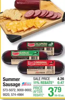 Menards Summer Sausage offer