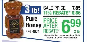 Menards Pure Honey offer
