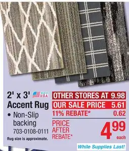 Menards 2' x 3' Accent Rug offer
