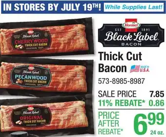 Menards Thick Cut Bacon offer