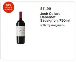 Walgreens Josh Cellars Cabernet Sauvignon, 750ml offer