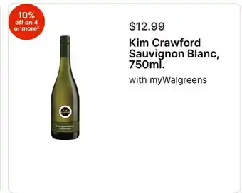 Walgreens Kim Crawford Sauvignon Blanc 750ml offer