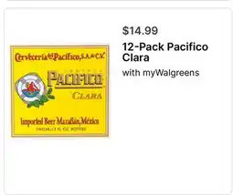 Walgreens 12-Pack Pacifico Clara offer