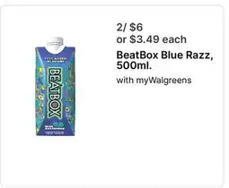Walgreens BeatBox Blue Razz, 500ml offer