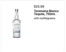 Walgreens Teremana Blanco Tequila, 750ml offer