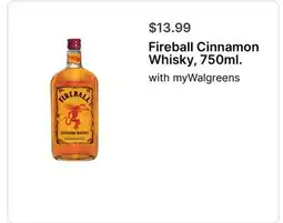 Walgreens Fireball Cinnamon Whisky, 750ml offer