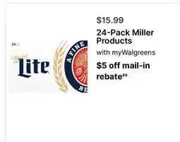 Walgreens 24-Pack Miller Products offer