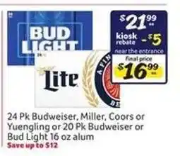 Winn Dixie Budweiser, Miller, Coors, Yuengling, Bud Light offer