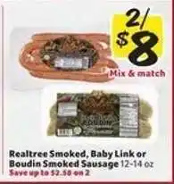 Winn Dixie Realtree Smoked, Baby Link or Boudin Smoked Sausage offer