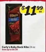 Winn Dixie Curly's Baby Back Ribs offer