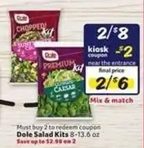 Winn Dixie Dole Salad Kits offer