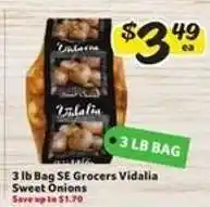 Winn Dixie 3 lb Bag SE Grocers Vidalia Sweet Onions offer
