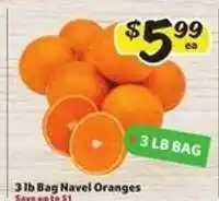 Winn Dixie 3 lb Bag Navel Oranges offer