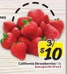 Winn Dixie California Strawberries offer