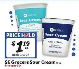 Winn Dixie SE Grocers Sour Cream offer