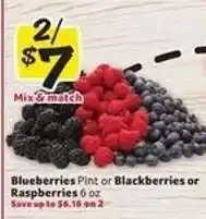 Winn Dixie Blueberries Pint or Blackberries or Raspberries offer