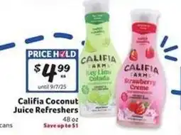 Winn Dixie Califia Coconut Juice Refreshers offer