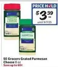Winn Dixie SE Grocers Grated Parmesan Cheese offer
