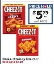 Winn Dixie Cheez-It Family Size offer