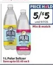 Winn Dixie 1 L Polar Seltzer offer