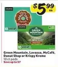 Winn Dixie Green Mountain, Lavazza, McCafe, Donut Shop or Krispy Kreme offer