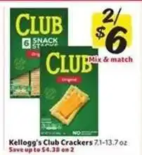 Winn Dixie Kellogg's Club Crackers offer