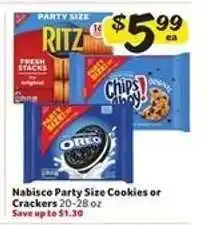 Winn Dixie Nabisco Party Size Cookies or Crackers offer