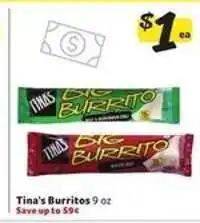 Winn Dixie Tina's Burritos offer