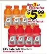 Winn Dixie 8 Pk Gatorade offer