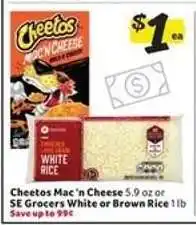 Winn Dixie Cheetos Mac 'n Cheese or SE Grocers White or Brown Rice offer