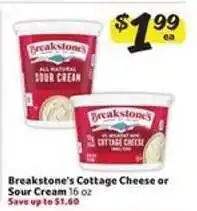 Winn Dixie Breakstone's Cottage Cheese or Sour Cream offer