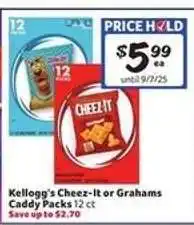 Winn Dixie Kellogg's Cheez-It or Grahams Caddy Packs offer