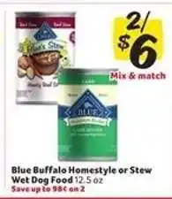 Winn Dixie Blue Buffalo Homestyle or Stew Wet Dog Food offer