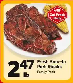 Save a Lot Fresh Bone-In Pork Steaks offer