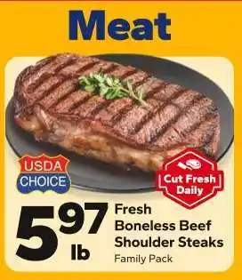 Save a Lot Fresh Boneless Beef Shoulder Steaks offer
